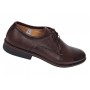 Pantofi barbati maro, eleganti din piele naturala perforata - 027M